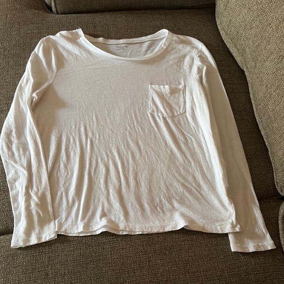 BNWOT White Long Sleeve Shirt with Pocket By Madewell - Picture 1 of 9